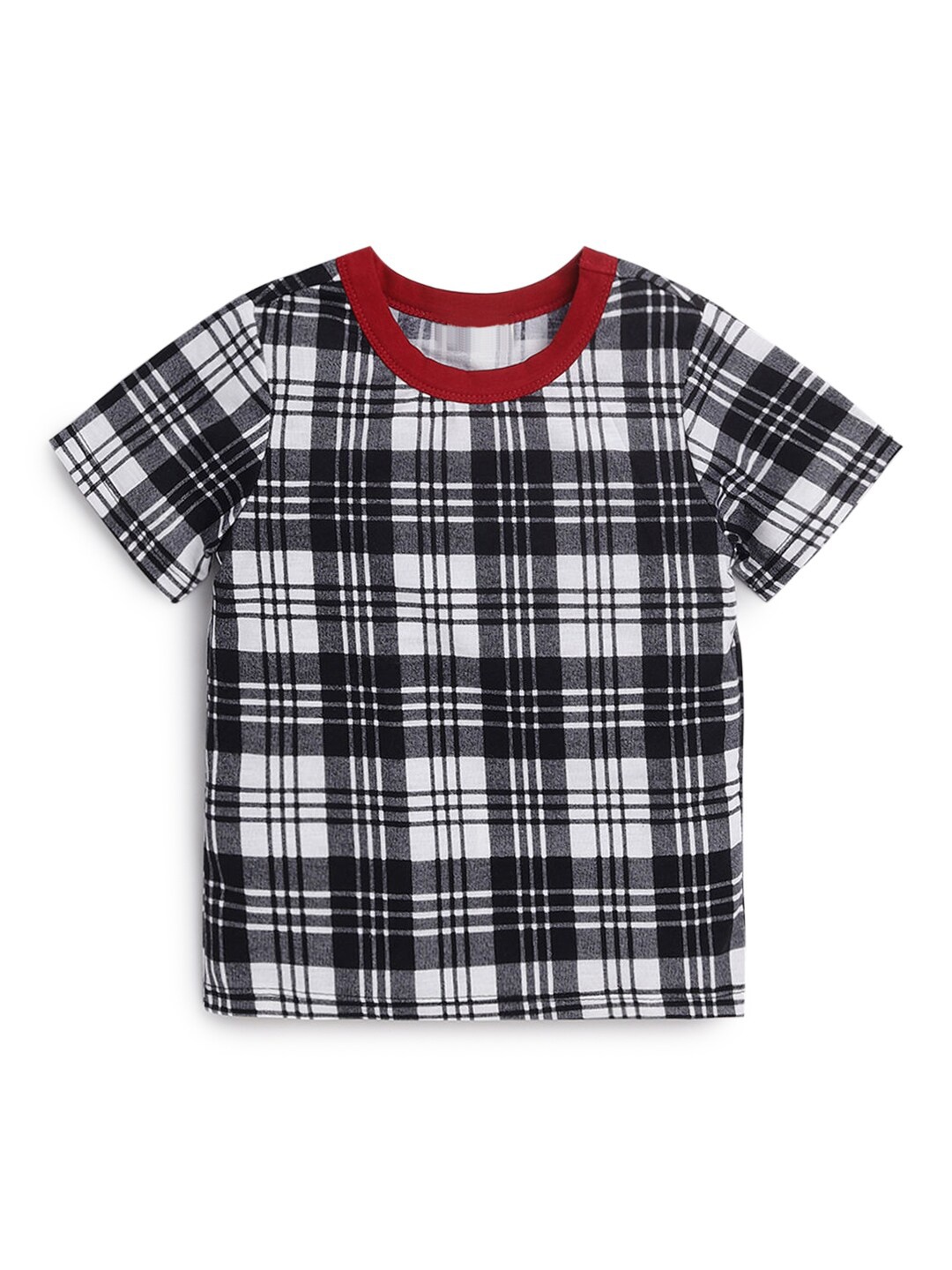 

Hopscotch Boys Black & White Checked T-shirt