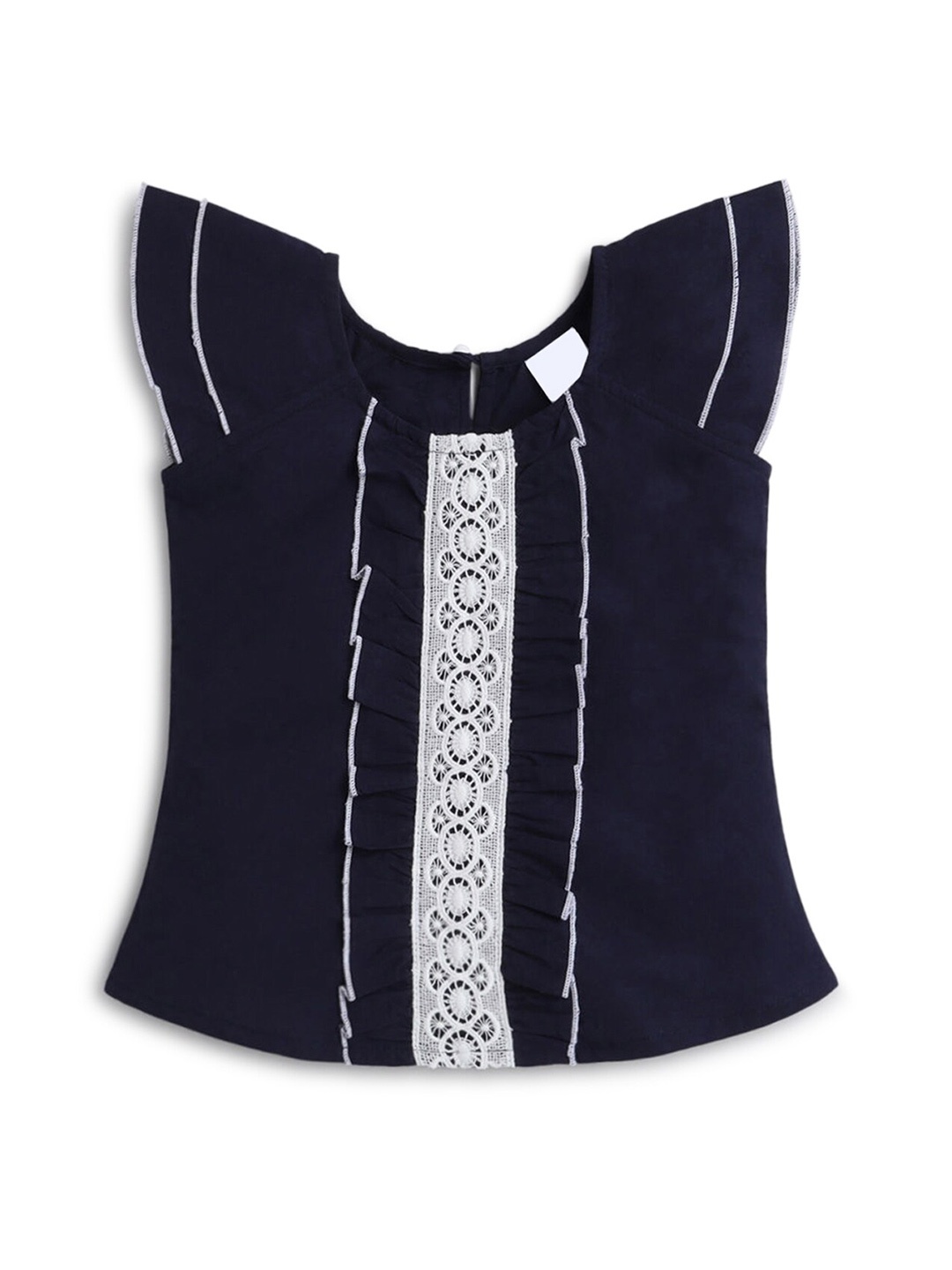 

Hopscotch Girls Blue Off-Shoulder Bardot Top
