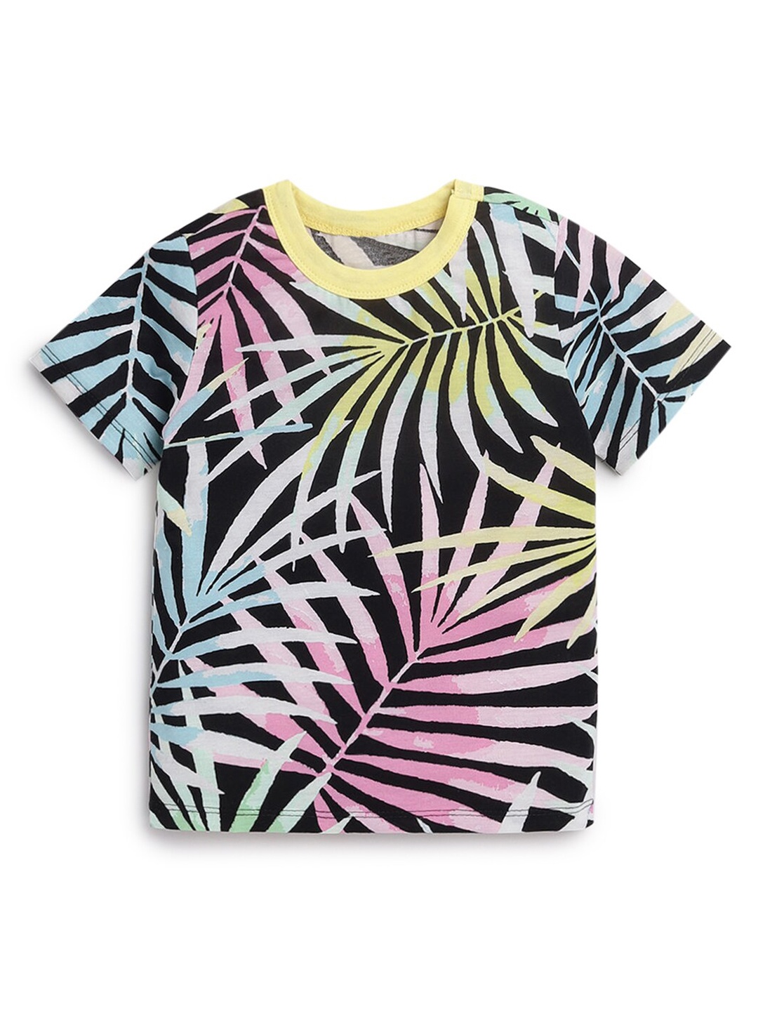 

Hopscotch Boys Multicoloured Tropical Printed T-shirt, Multi
