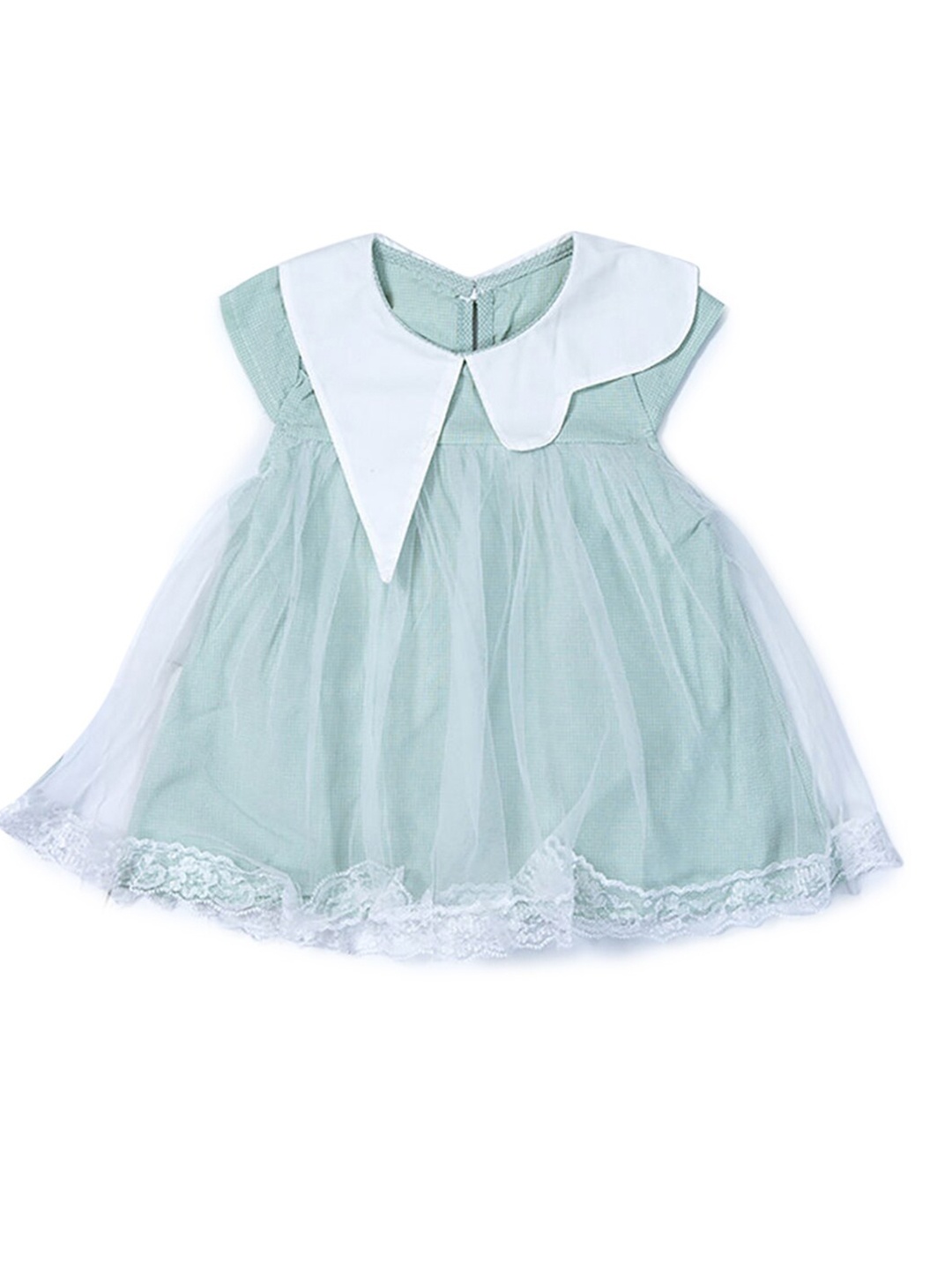 

Hopscotch Girls Green Peter Pan Collar Top