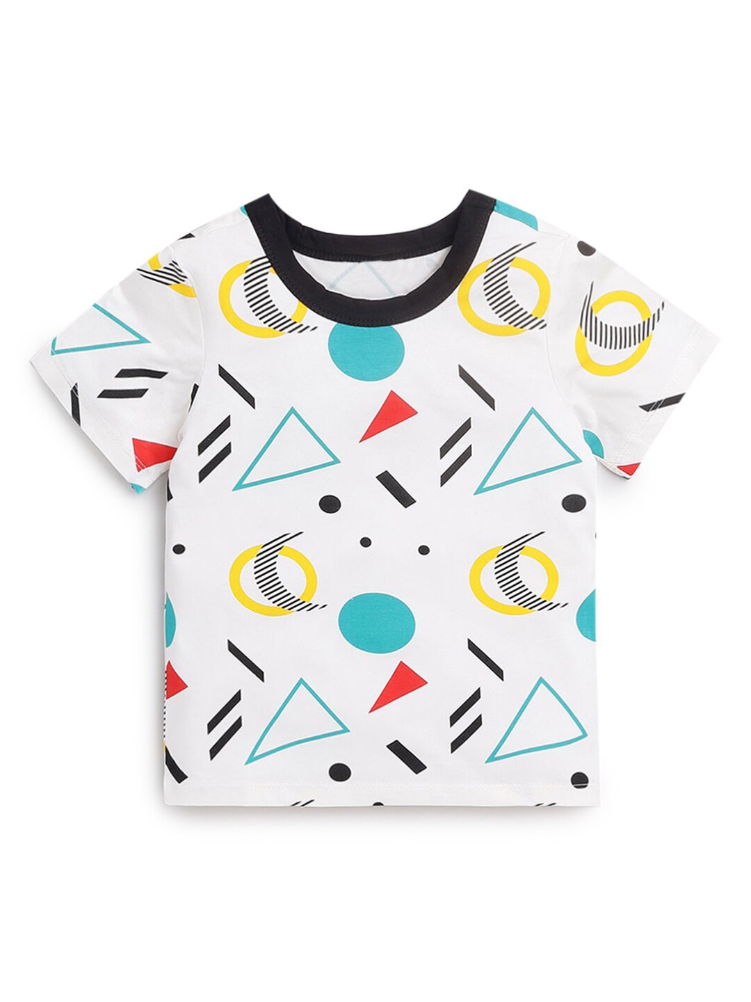 

Hopscotch Boys White Printed T-shirt