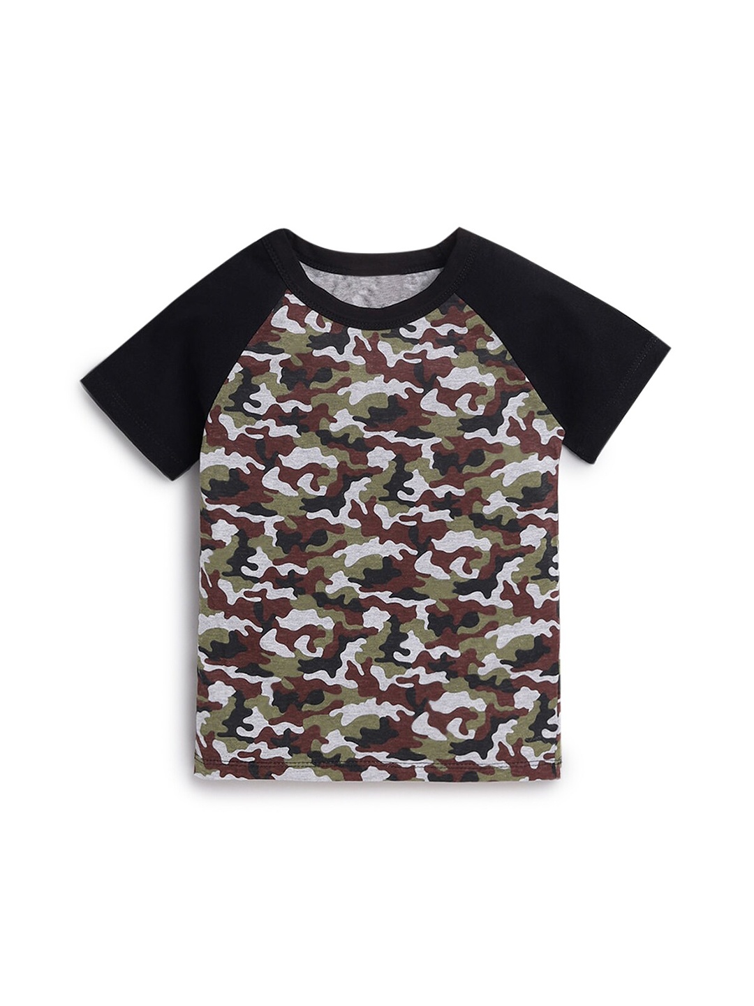 

Hopscotch Boys Grey Camouflage Printed T-shirt