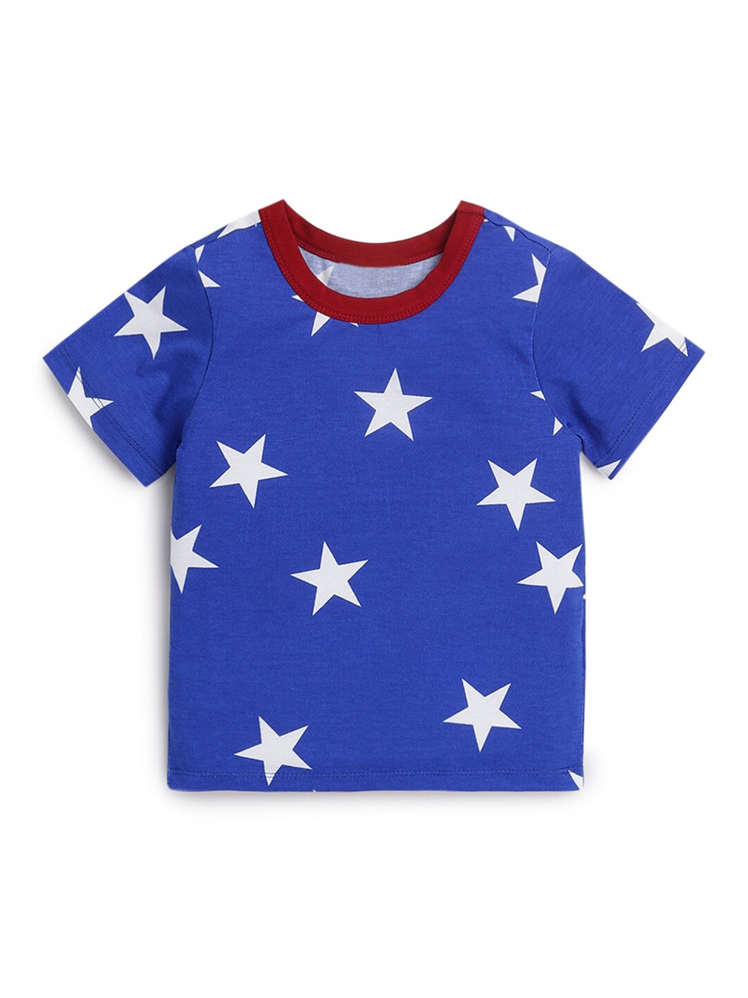 

Hopscotch Boys Blue & White Star Printed T-shirt