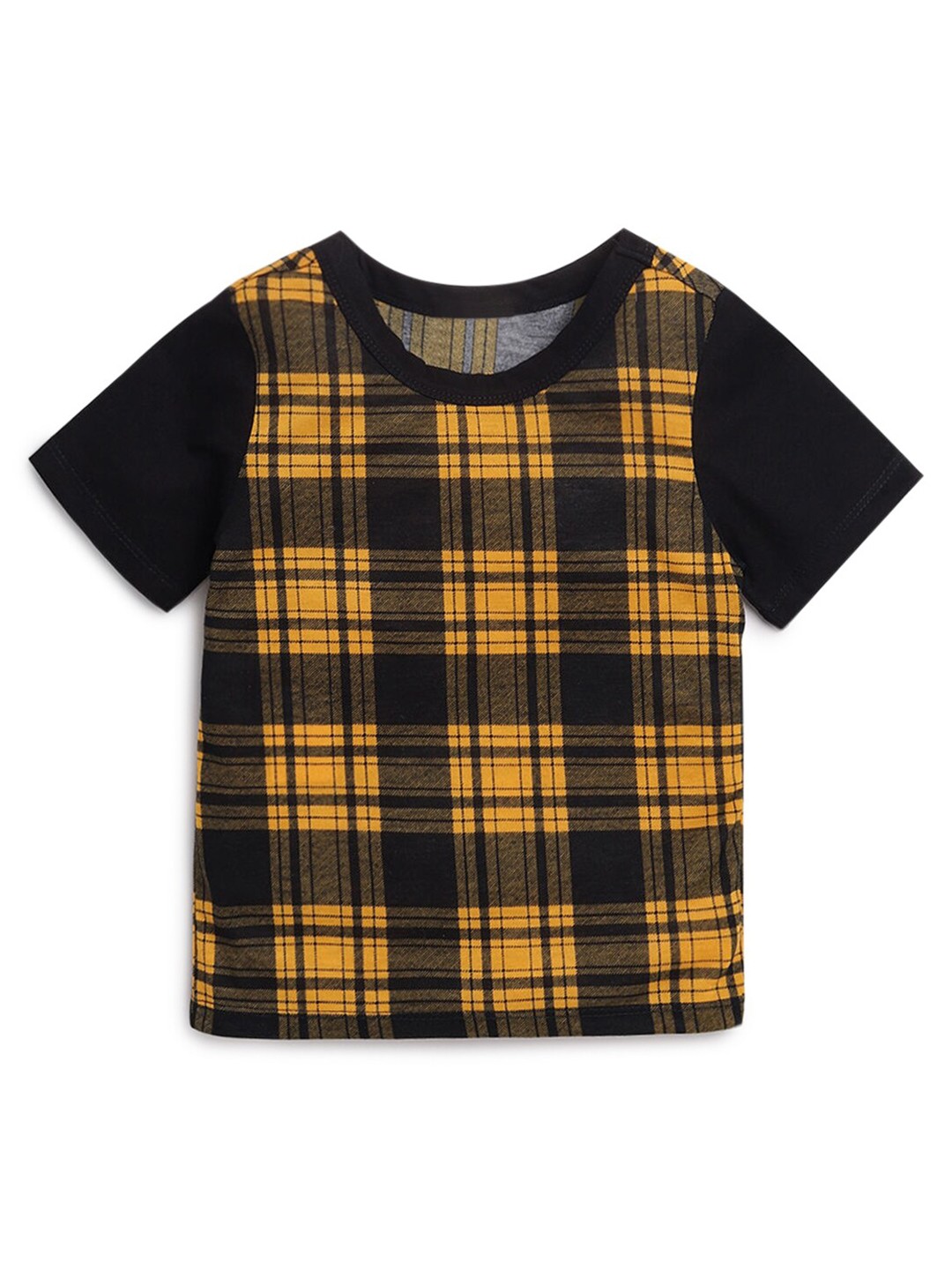 

Hopscotch Boys Yellow & Black Checked T-shirt
