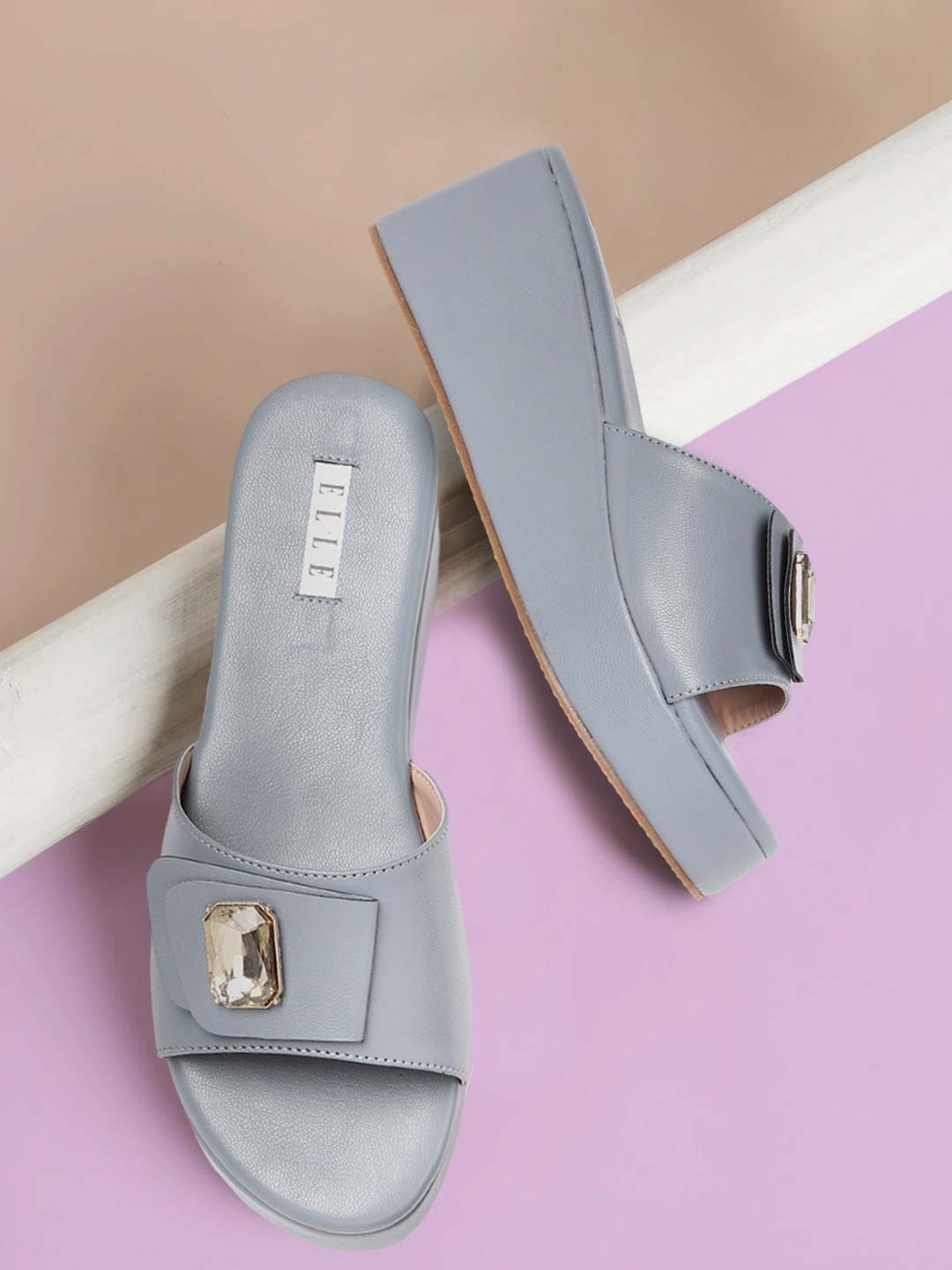 

ELLE Grey Solid Wedges