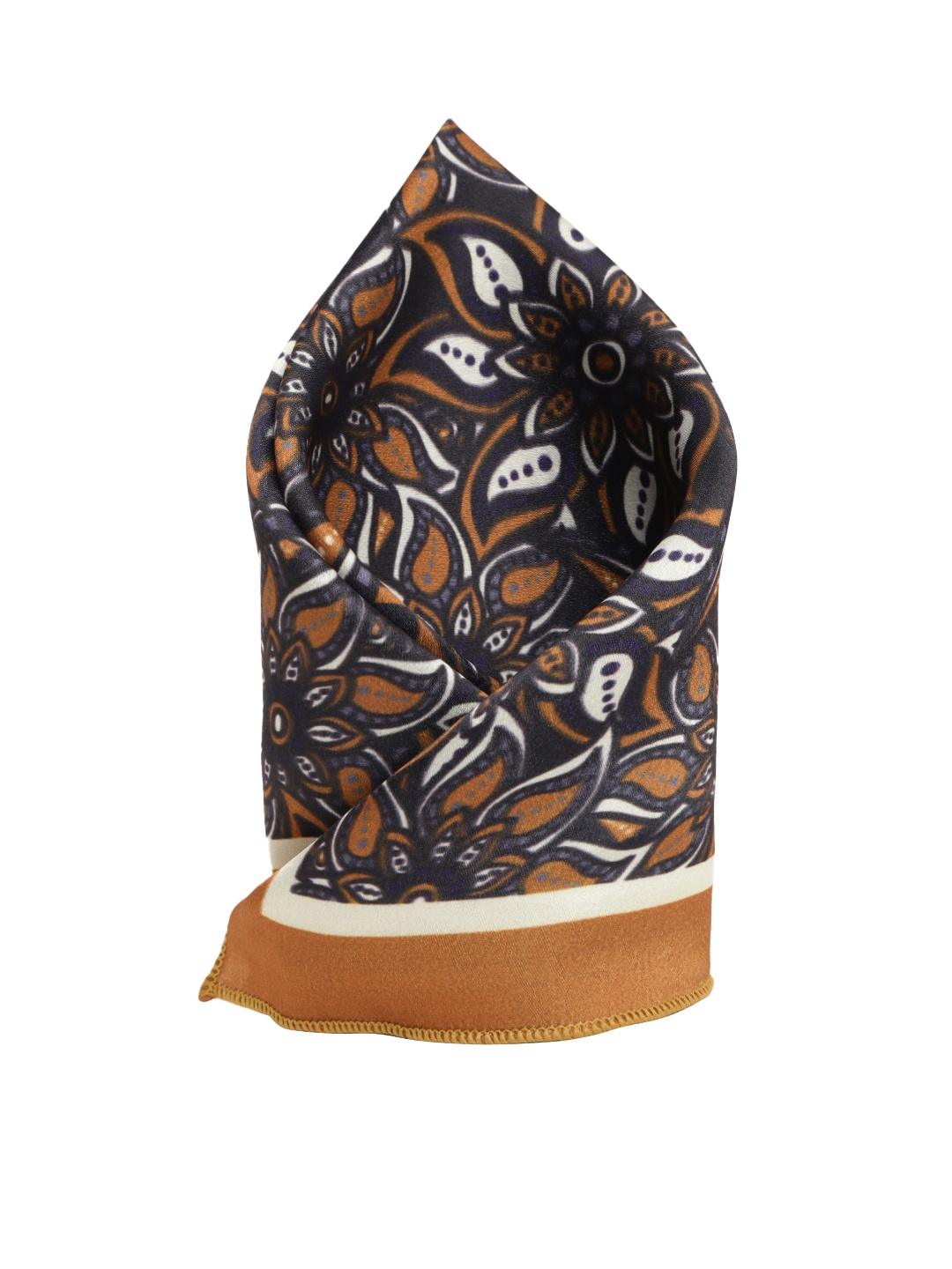 

SOJANYA Men Chocolate Brown Printed Pocket Square