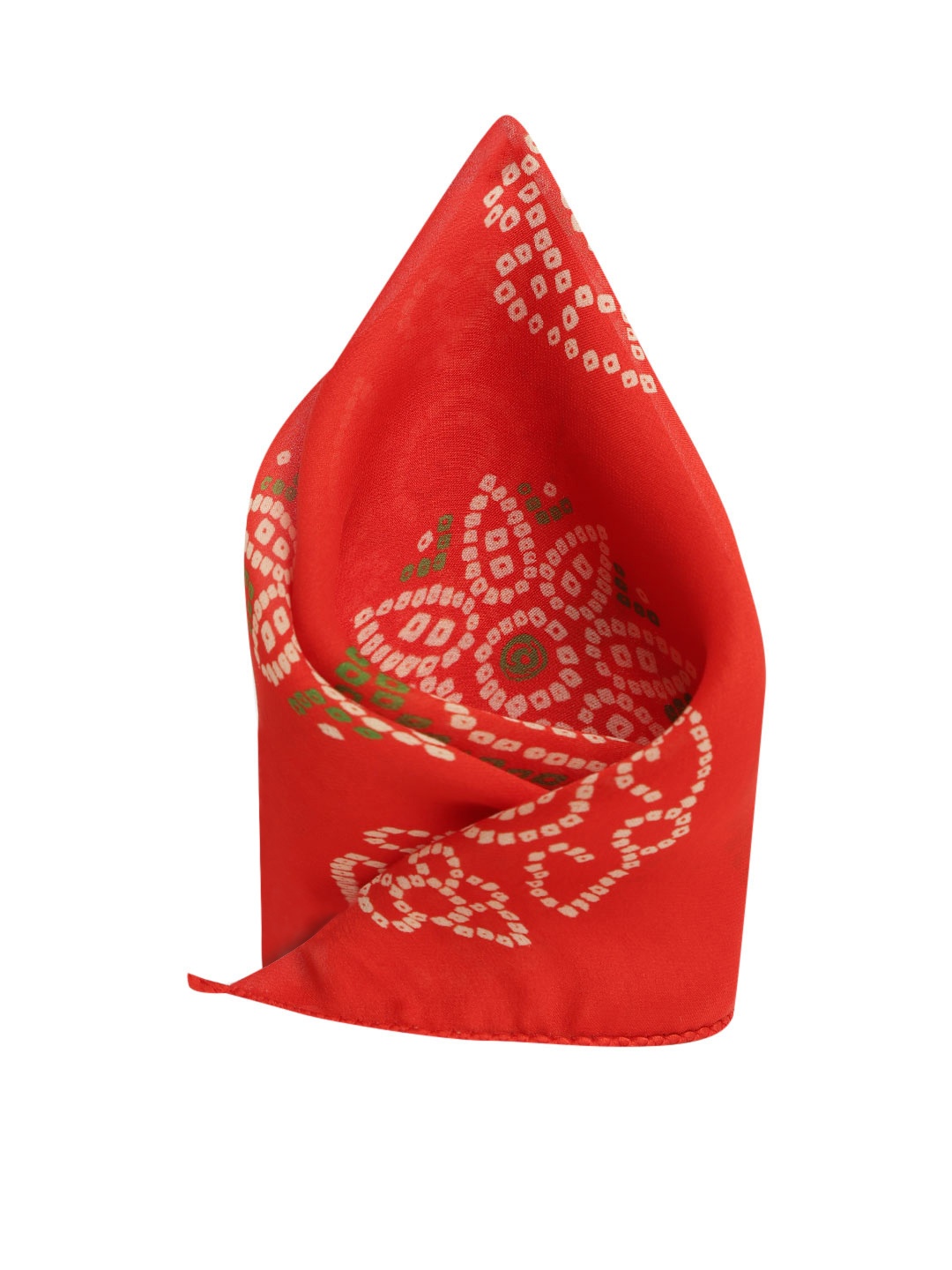 

SOJANYA Men Red & Beige Printed Pocket Square