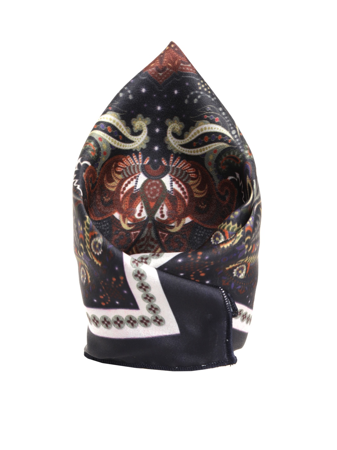 

Sojanya Men Multicolored Satin Celtic Pocket Square, Multi