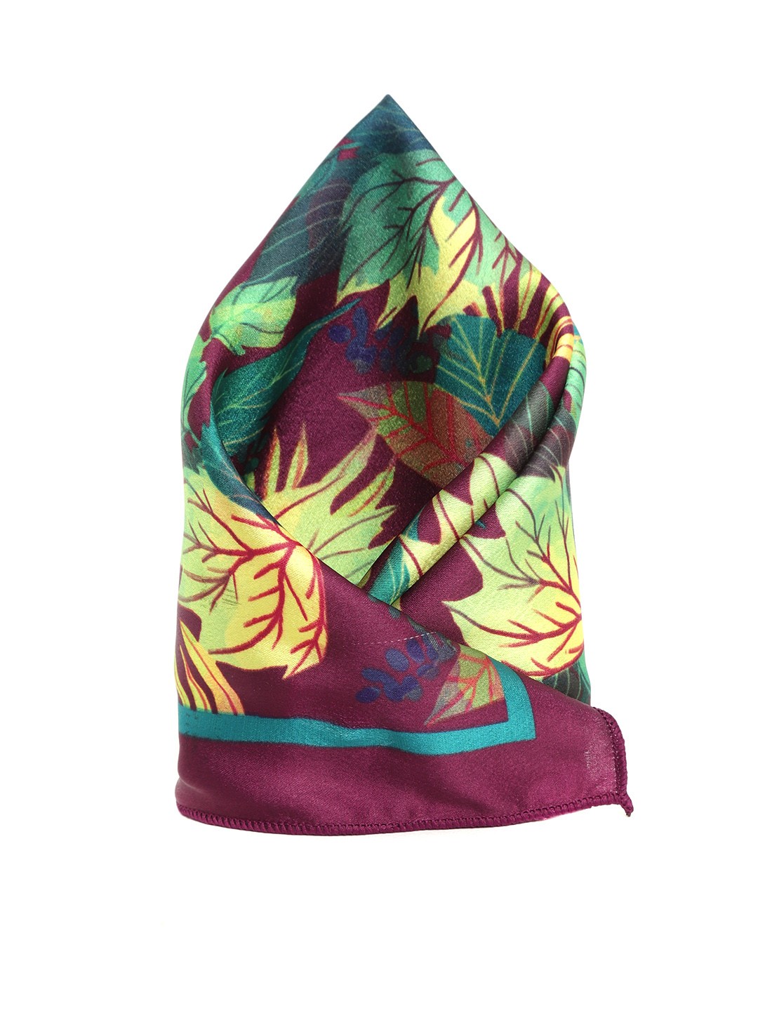 

SOJANYA Men Purple & Green Printed Satin Pocket Square