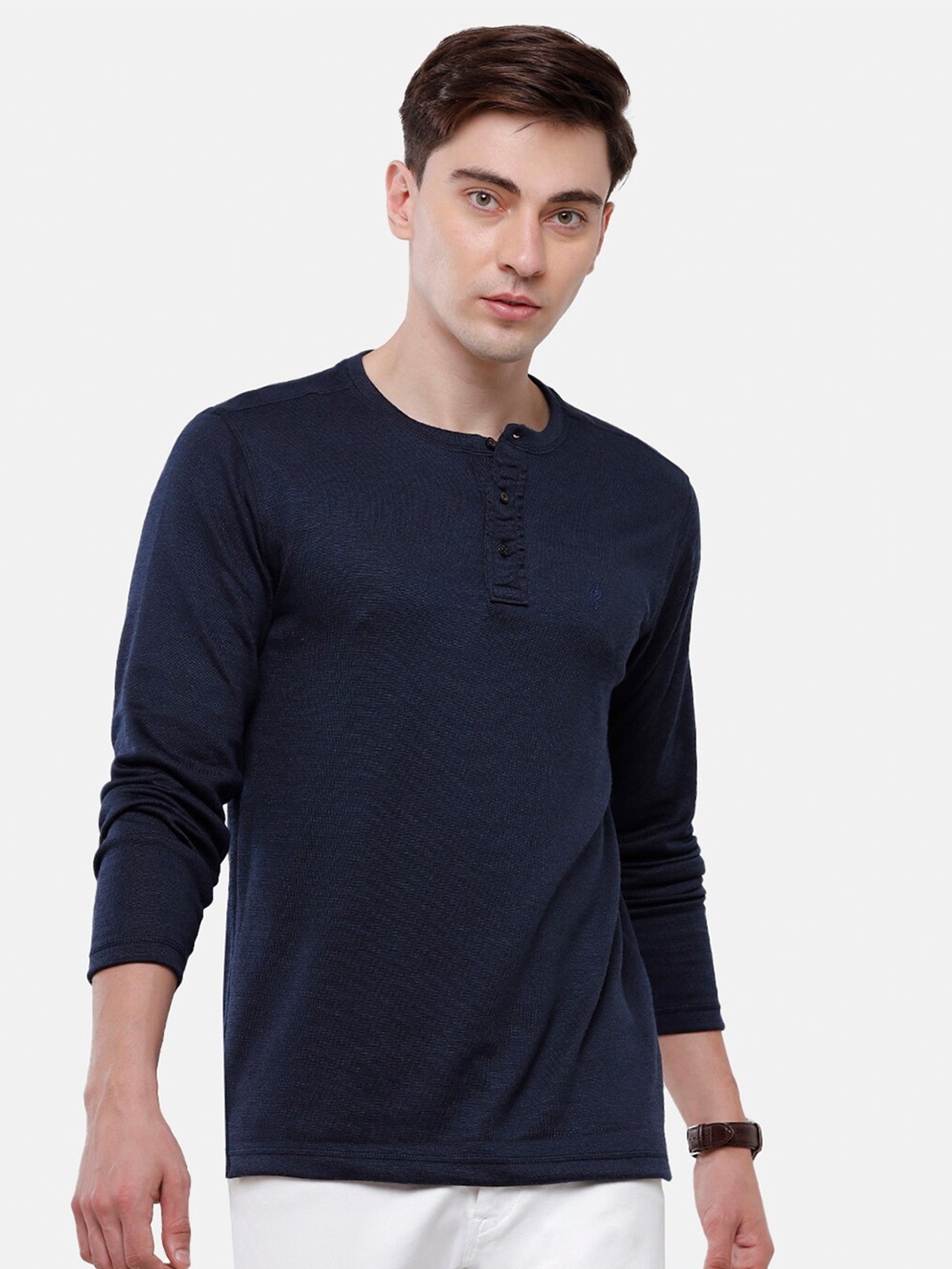 

Classic Polo Men Blue Slim Fit Cotton T-shirt