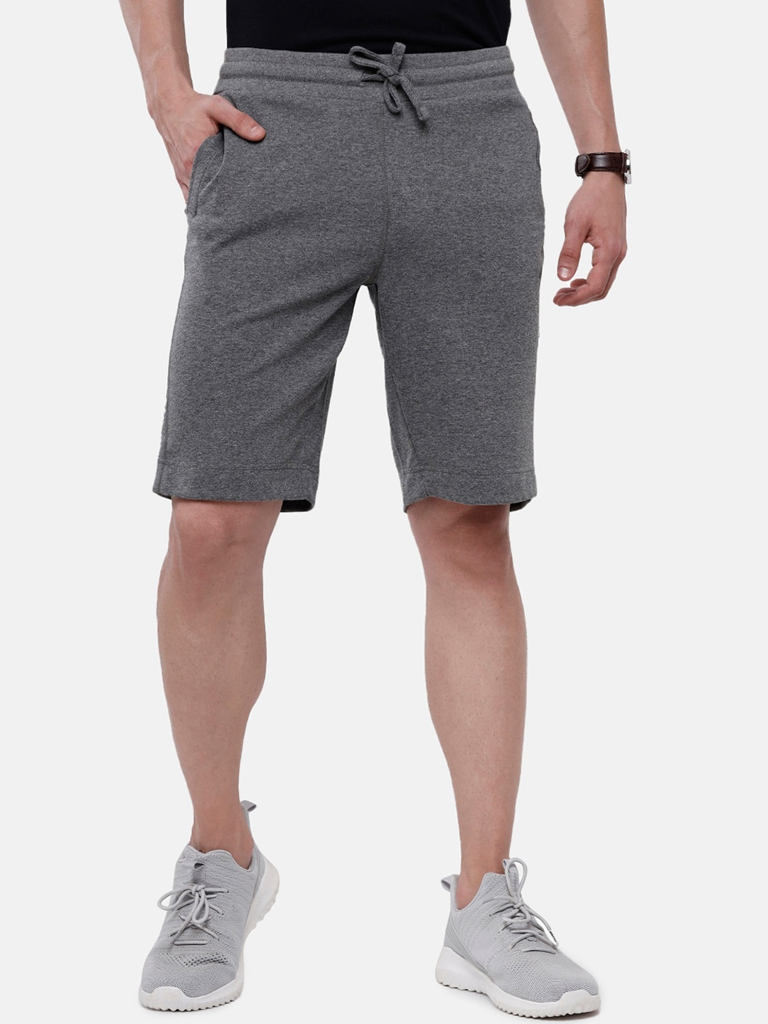 

Classic Polo Men Grey Melange Slim Fit Shorts