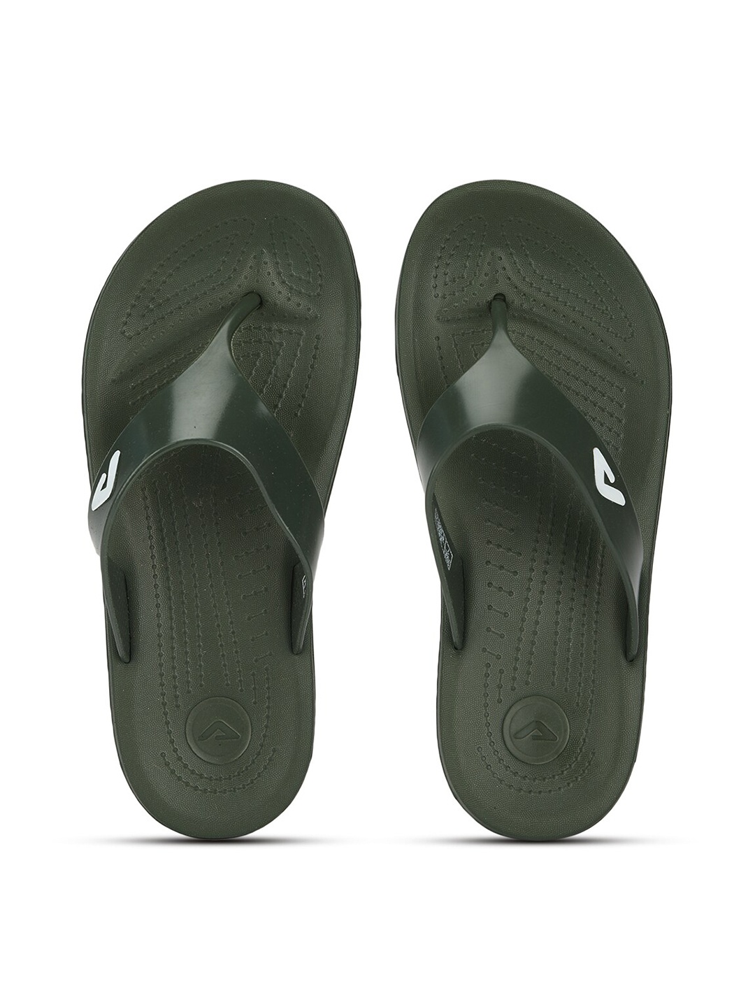 

Adda Men Olive Green Rubber Thong Flip-Flops