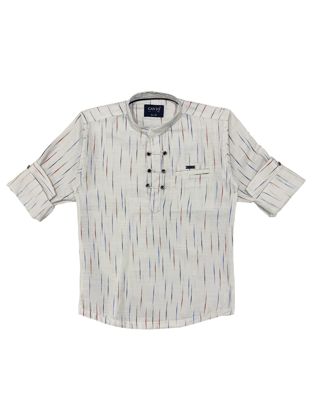 

CAVIO Boys White Printed Casual Shirt