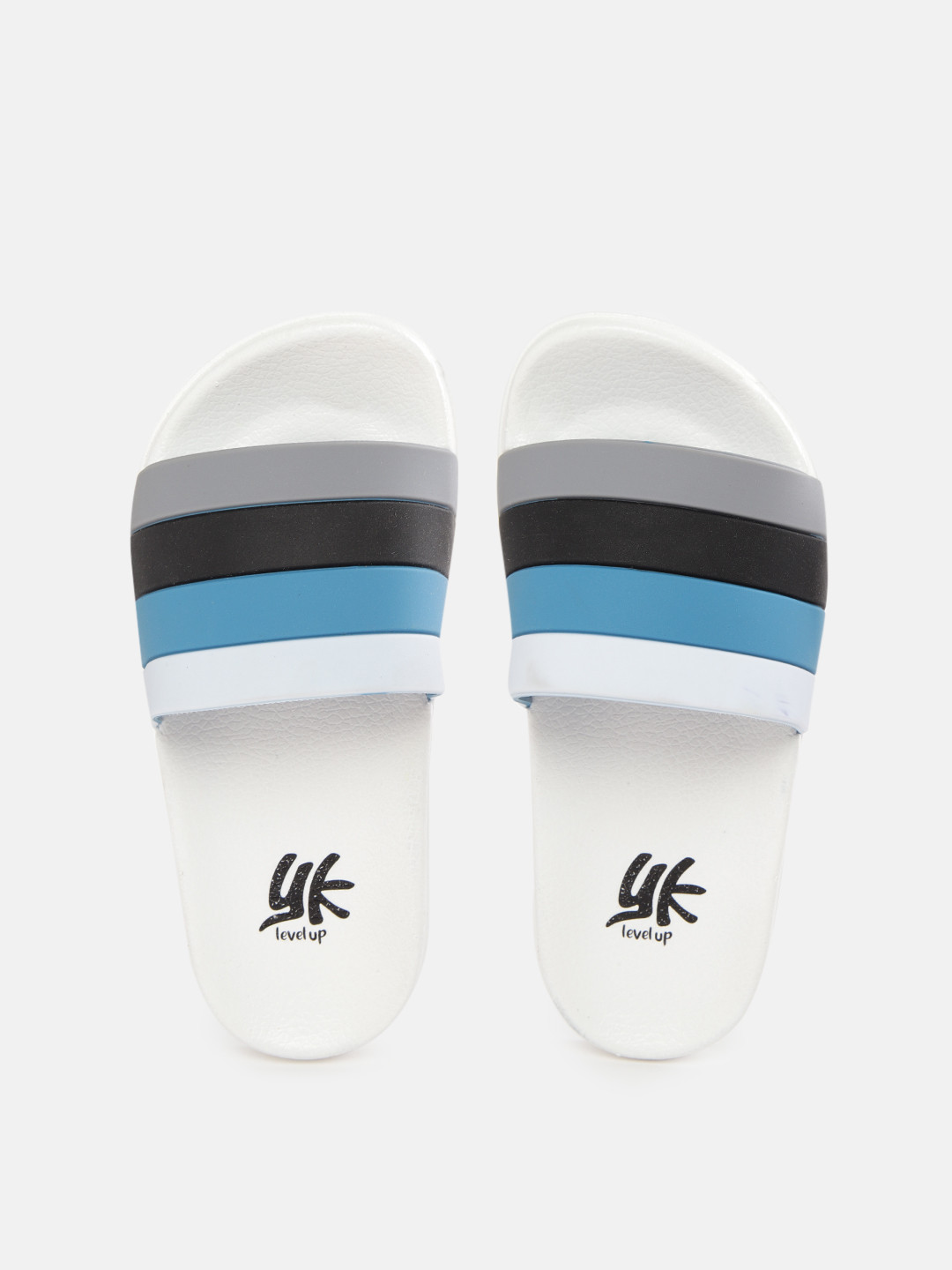 

YK Boys Blue & Black Striped Sliders