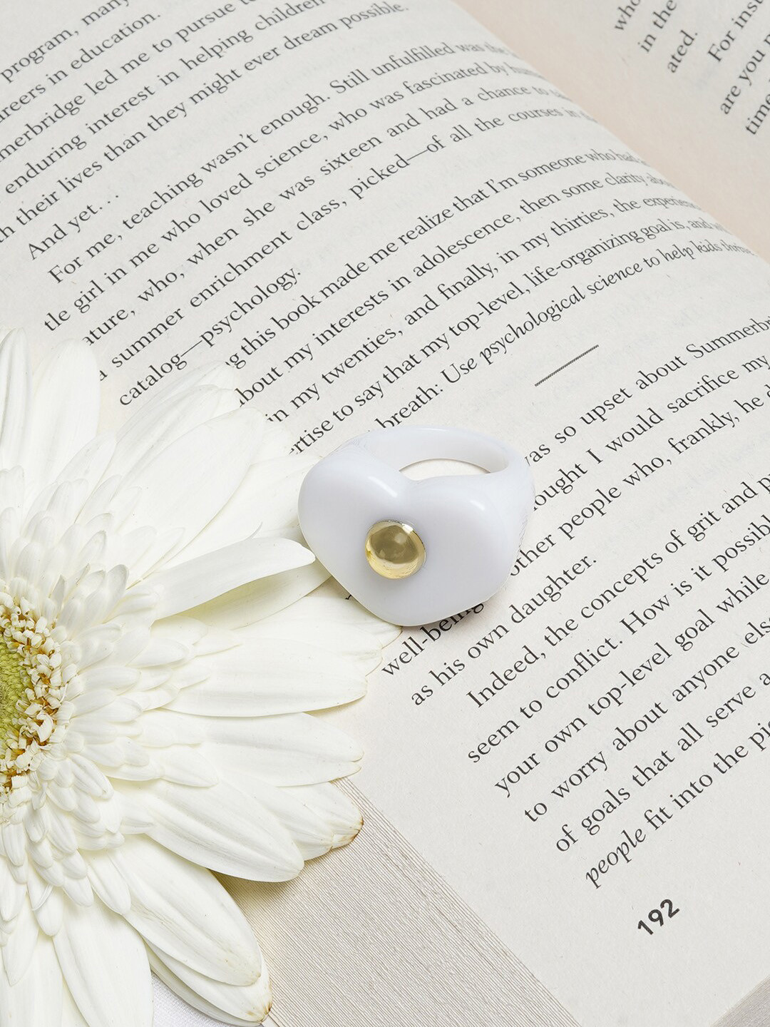 

BEWITCHED Women White & Gold-Toned Beaded Finger Ring