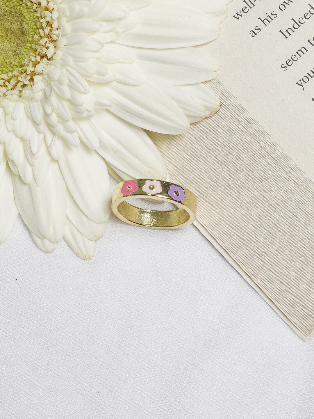 

BEWITCHED Gold-Toned Freya Flora Finger Ring