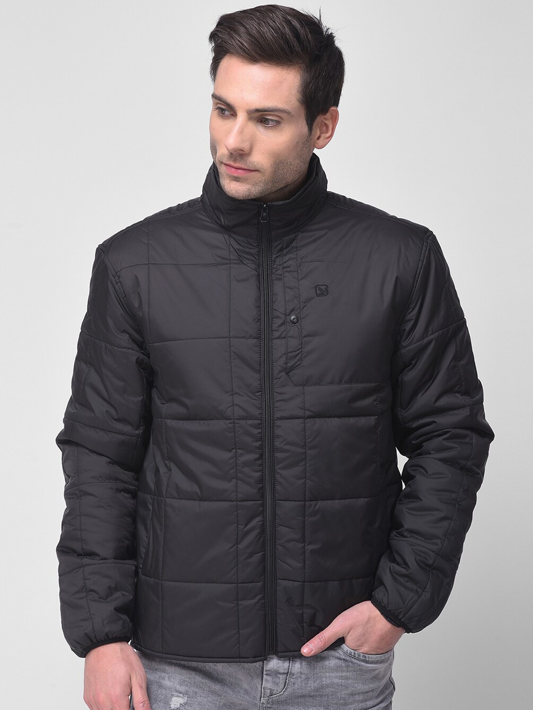 

Woodland Men Black Padded Jacket
