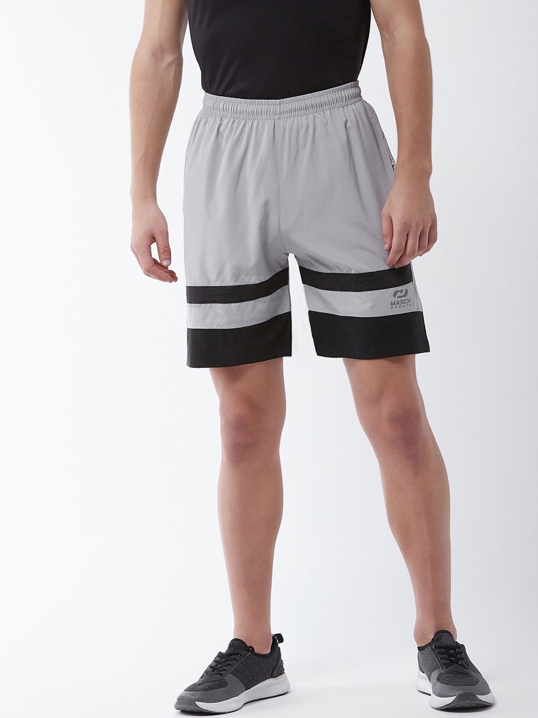 

Masch Sports Men Grey Training or Gym Sports Shorts