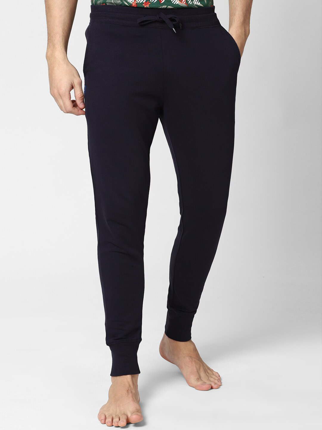 

Peter England Men Navy Blue Solid Lounge Joggers