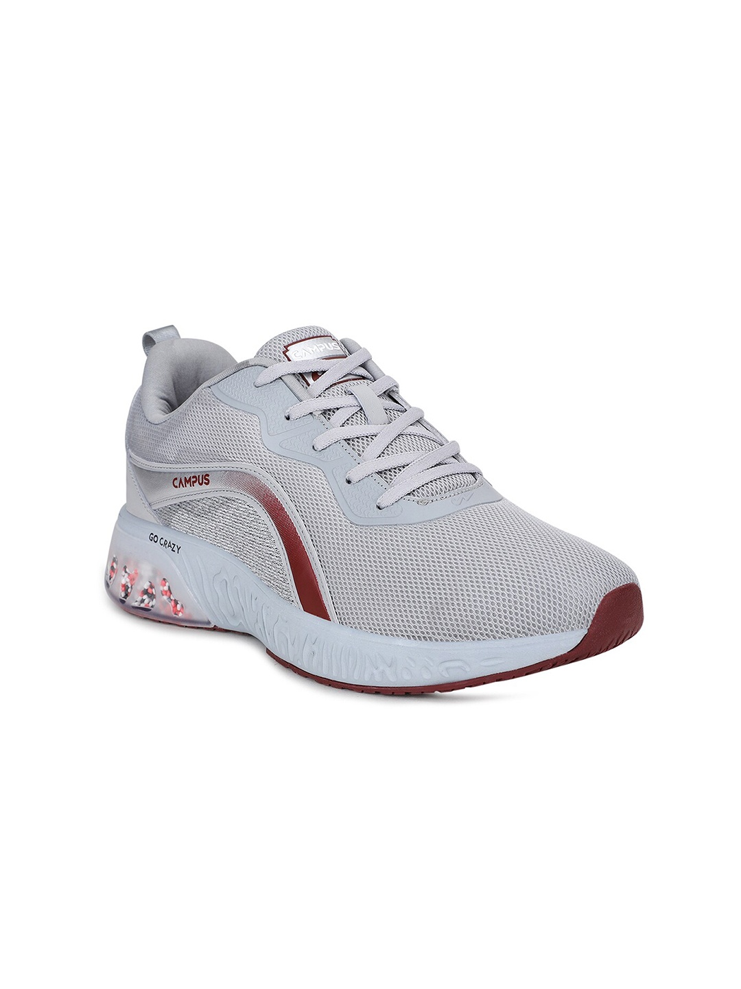 

Campus Men Grey Mesh Running Shoes