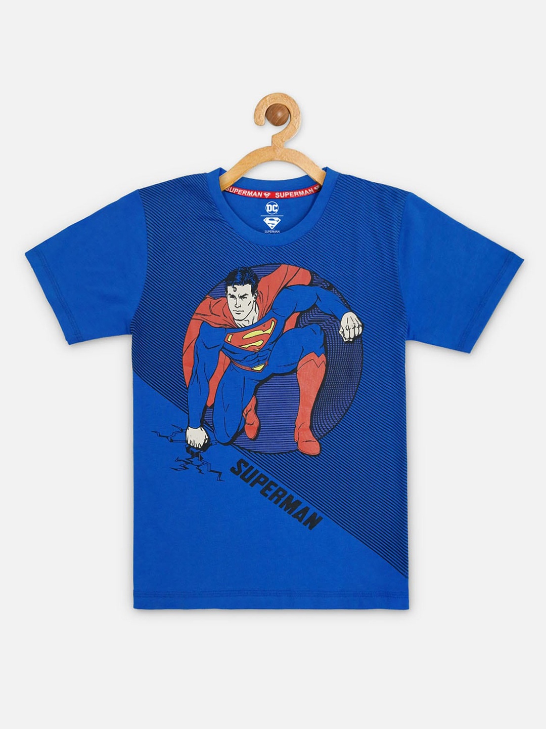 

Kids Ville Boys Blue Superman Printed T-shirt