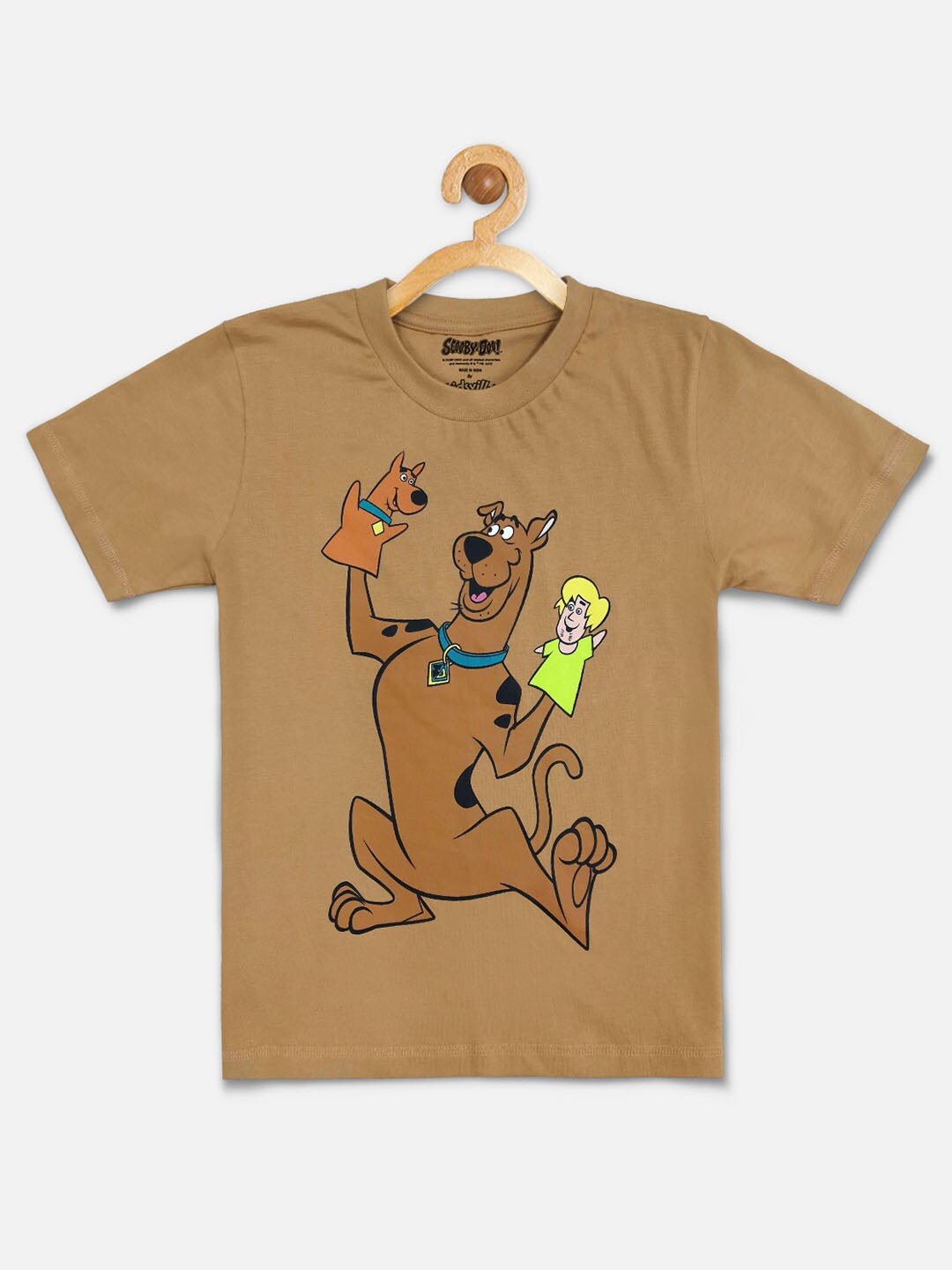 

Kids Ville Boys Brown Scooby Doo Printed Pure Cotton T-shirt