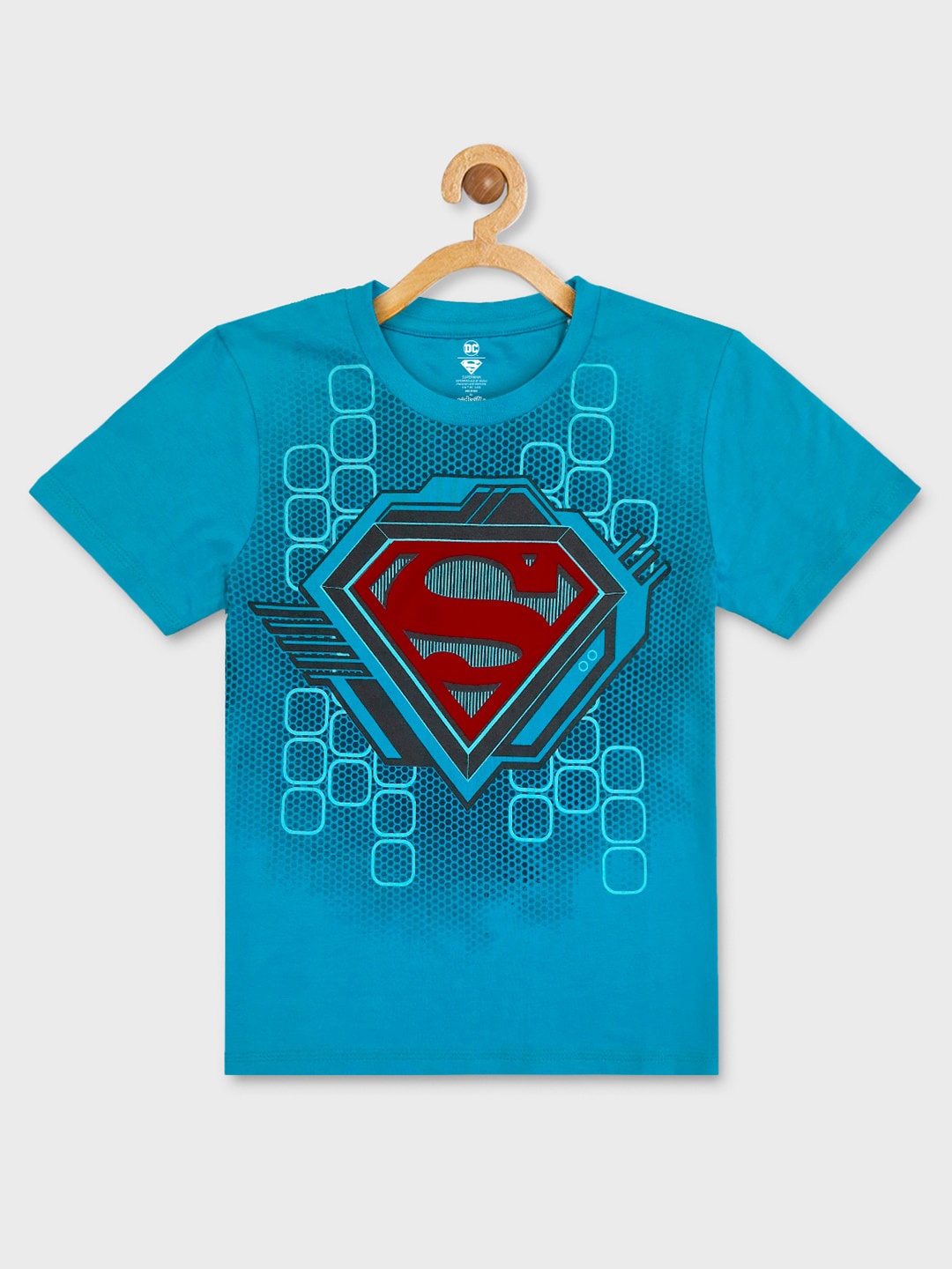 

Kids Ville Boys Blue Superman Printed Cotton T-shirt