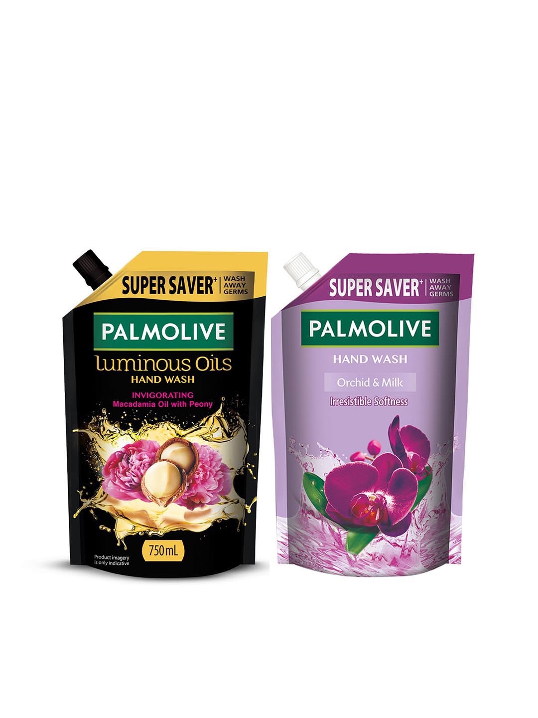 

Palmolive Set of 2 Super Saver Liquid Hand Wash Refills - 750 ml each, Black
