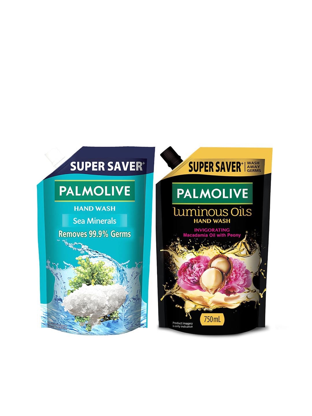 

Palmolive Set of 2 Super Saver Liquid Hand Wash Refills - 750 ml each, Black