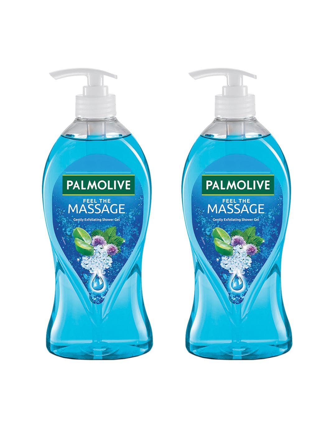 

Palmolive Set of 2 Feel the Massage Gently Exfoliating Shower Gels - 750 ml each, Blue