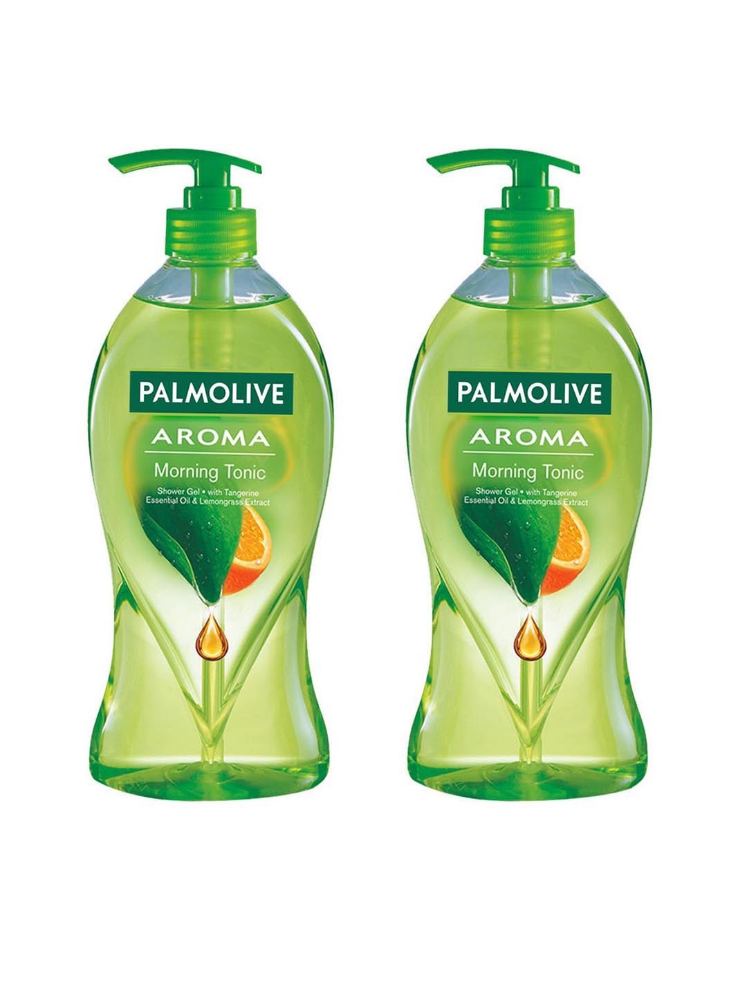 

Palmolive Set of 2 Aroma Morning Tonic Shower Gels with Orange & Lemongrass - 750 ml each, Green