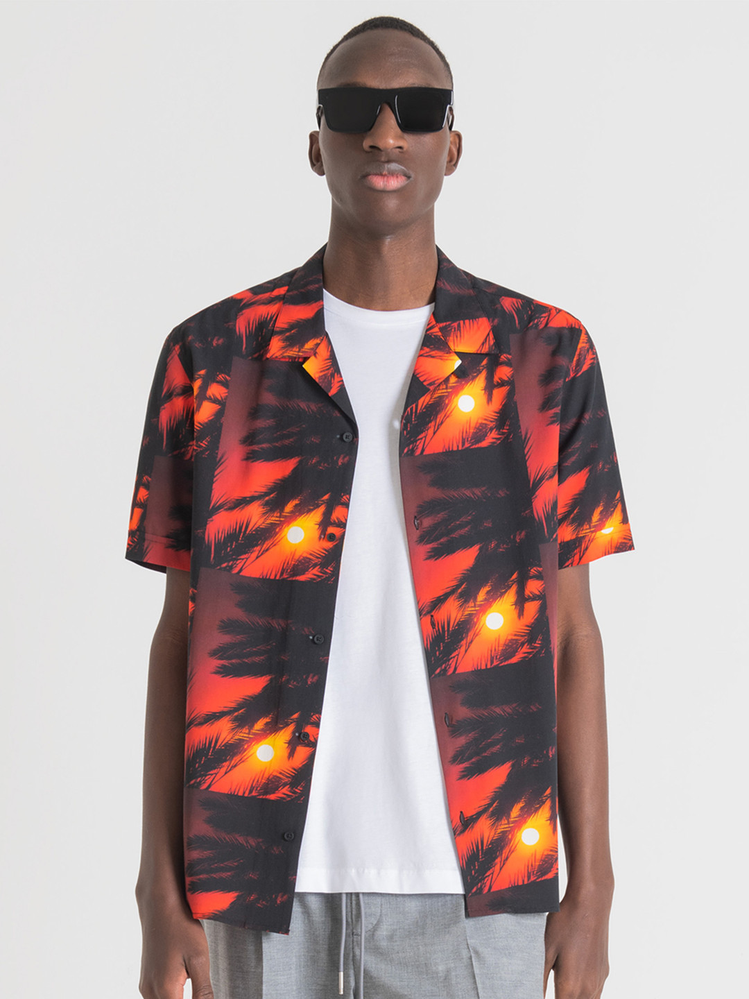 

Antony Morato Men Black Printed Casual Shirt