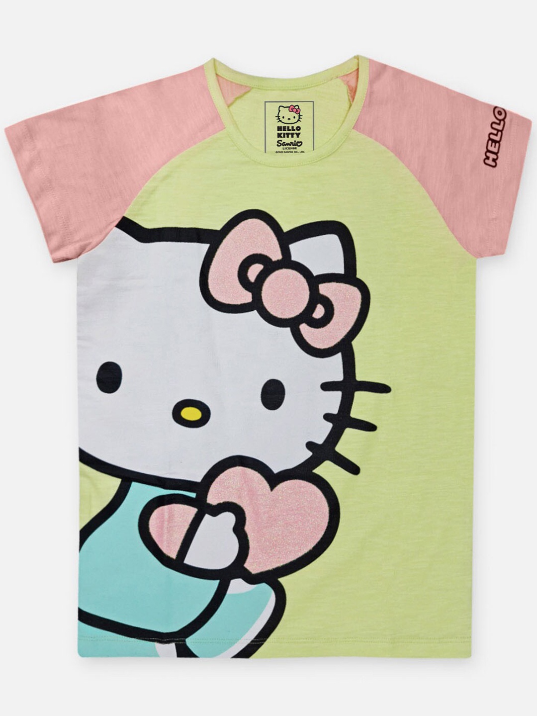

Kids Ville Girls Yellow Hello Kitty Printed T-shirt