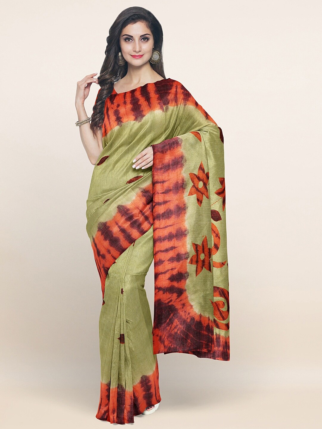 

Pothys Green & Red Pure Cotton Saree