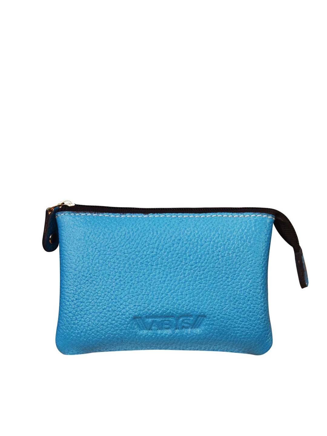 

ABYS Unisex Blue & Blue Leather Envelope with SD Card Holder