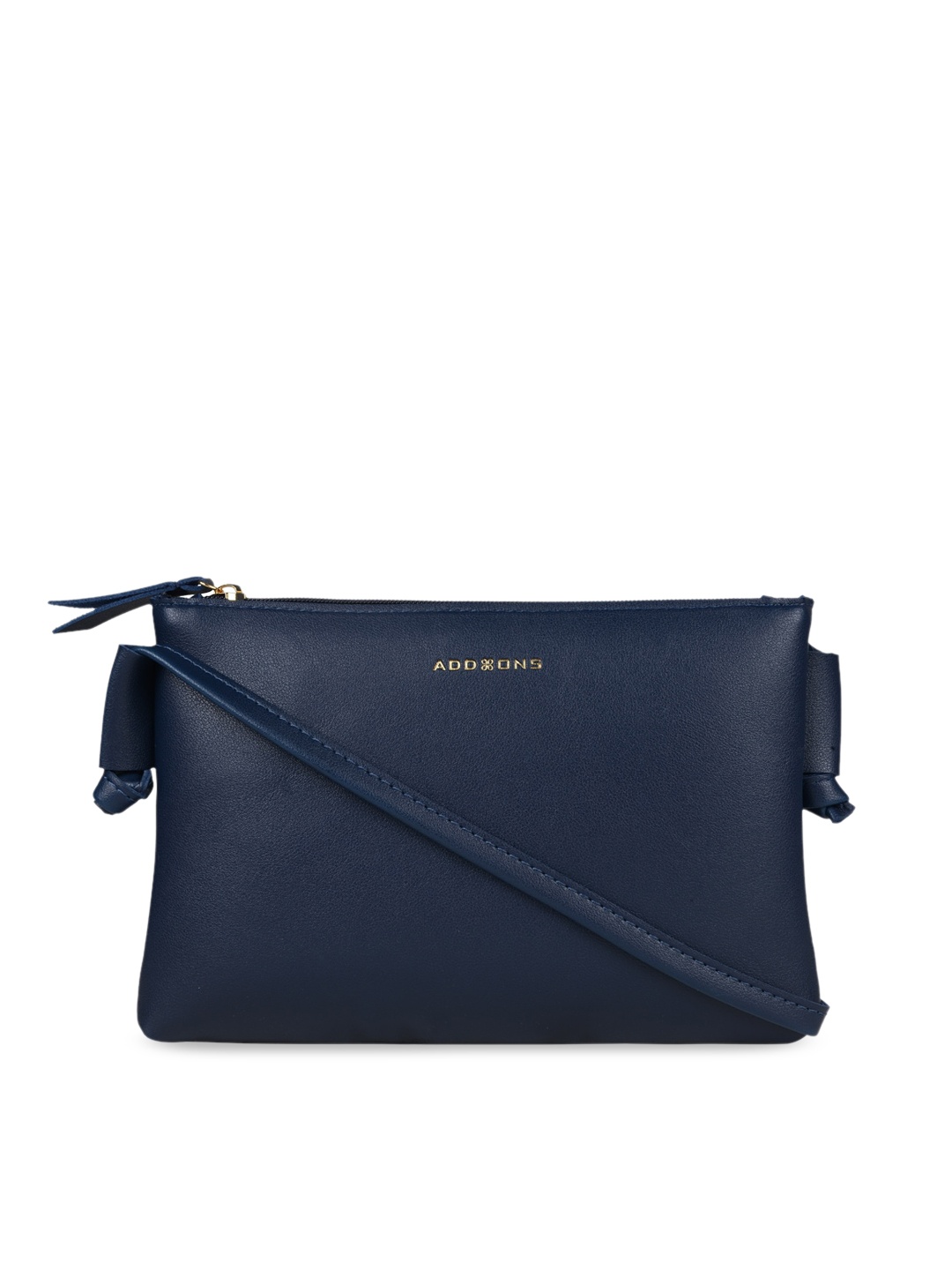 

Addons Navy Blue Structured Sling Bag