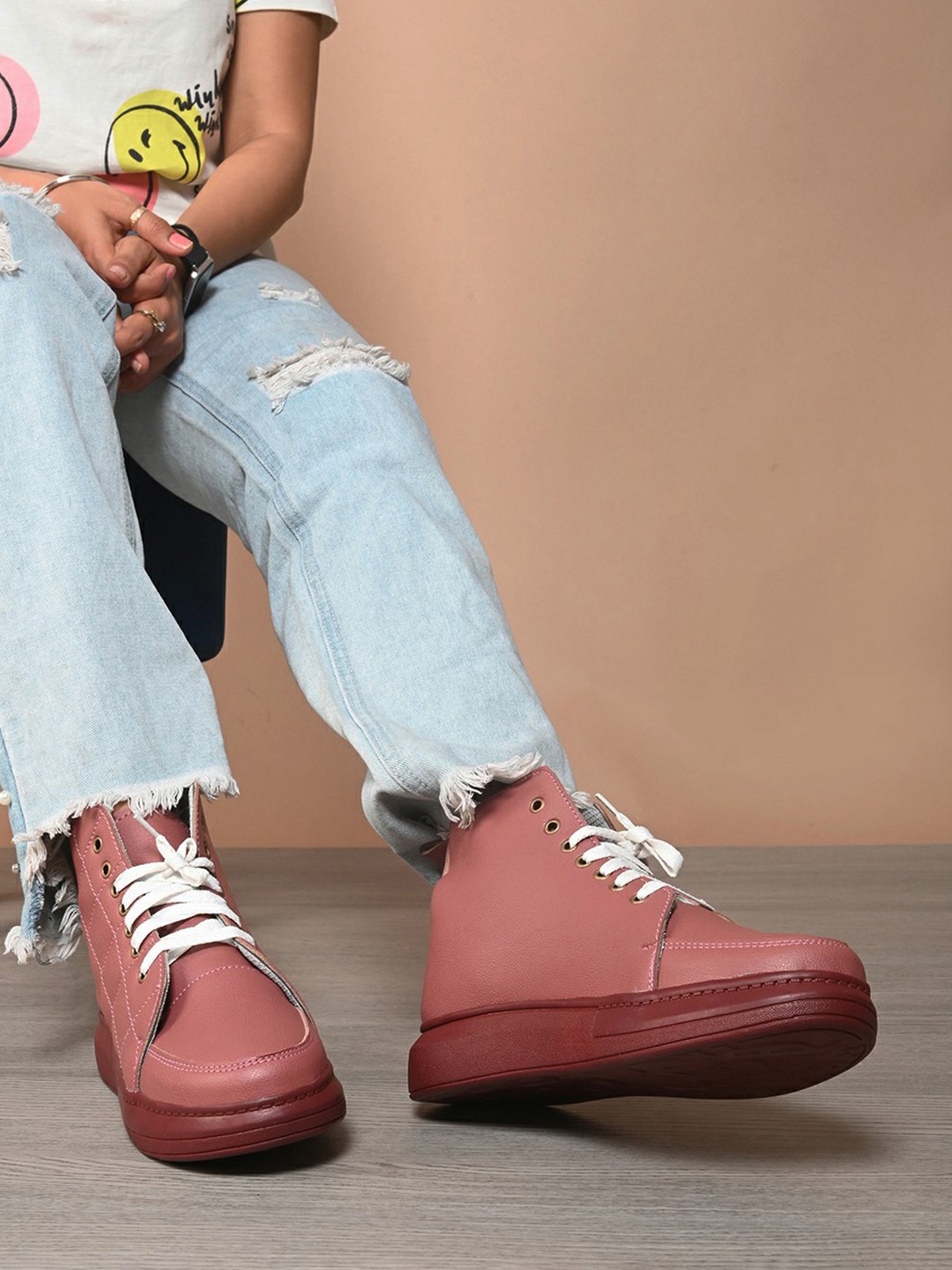 

HERE&NOW Women Rose Quilted Lightweight Flat Boots