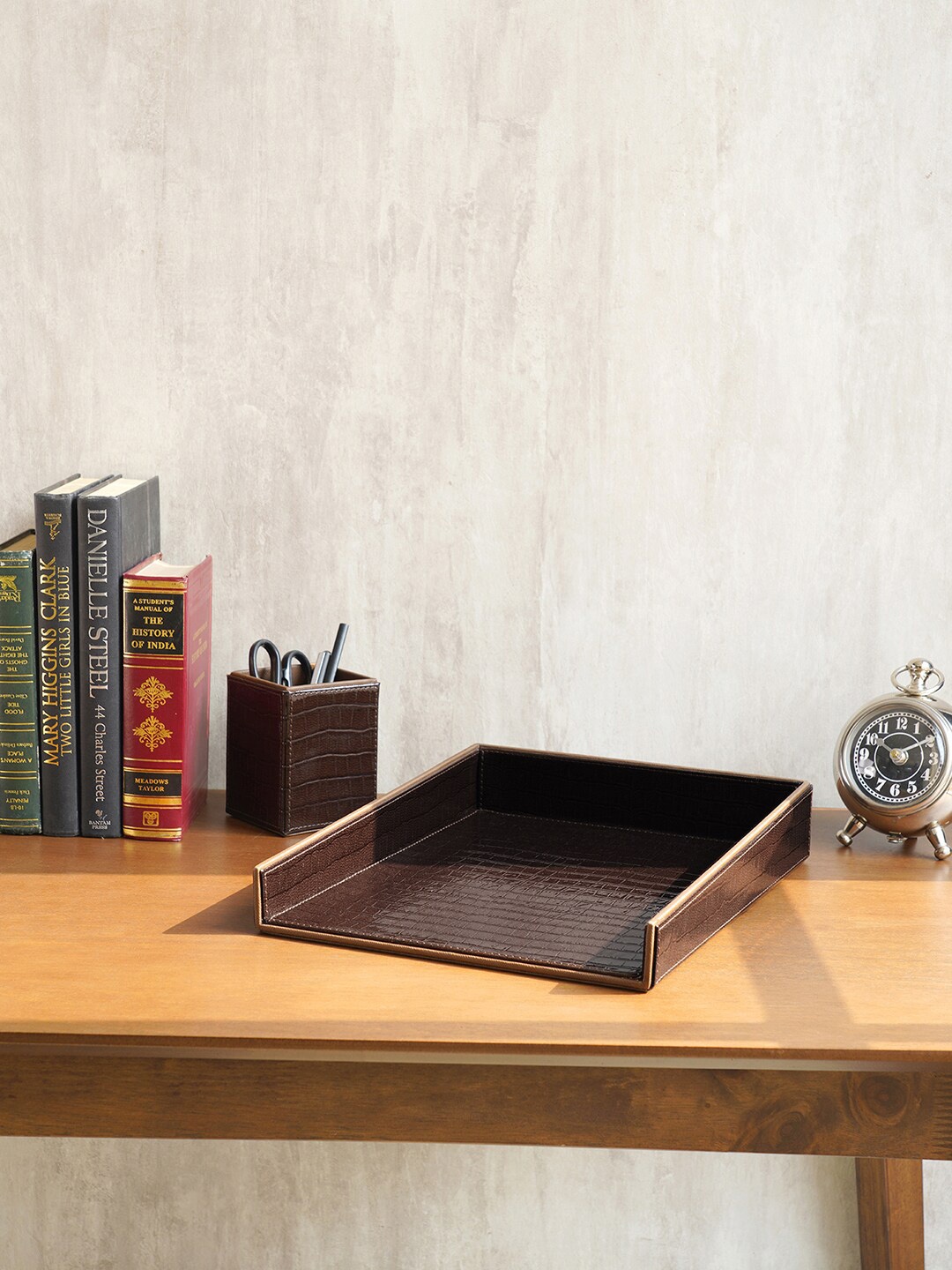 

Pure Home and Living Brown Patterned Boris A4 Paper Tray