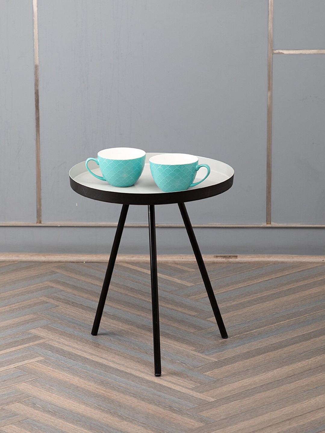 

MARKET99 Grey Solid Metal Round Side Table