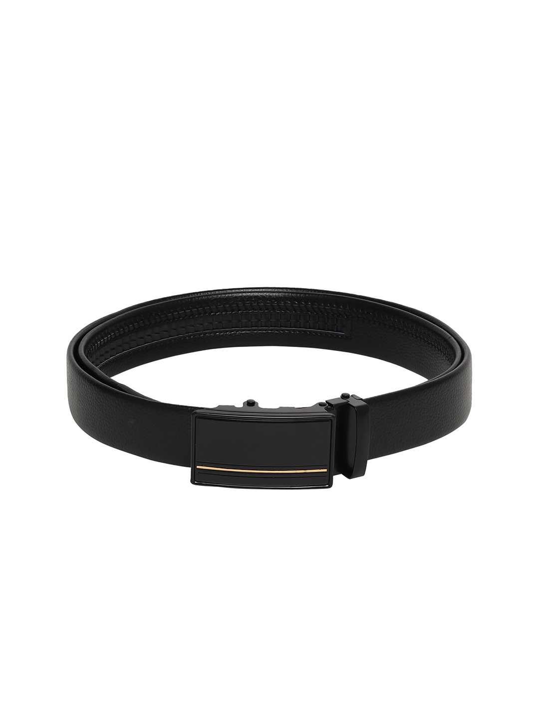 

Calvadoss Men Black Solid No Holes Belt