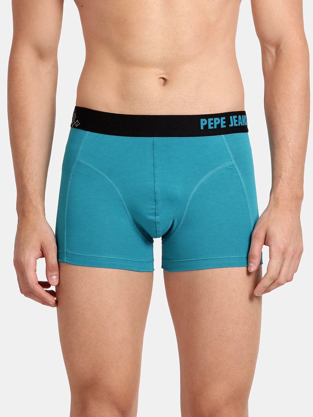 

Pepe Jeans Men Blue Solid Comfort Fit Cotton Trunk - OPT03TAHILIAN TIDEXL