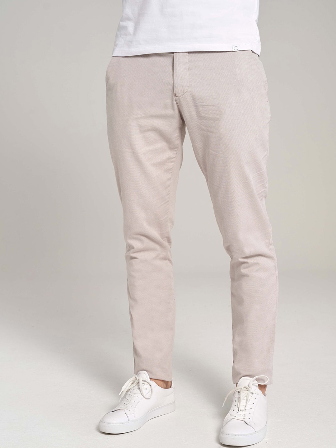 

Bruun & Stengade Men Beige Slim Fit Trousers