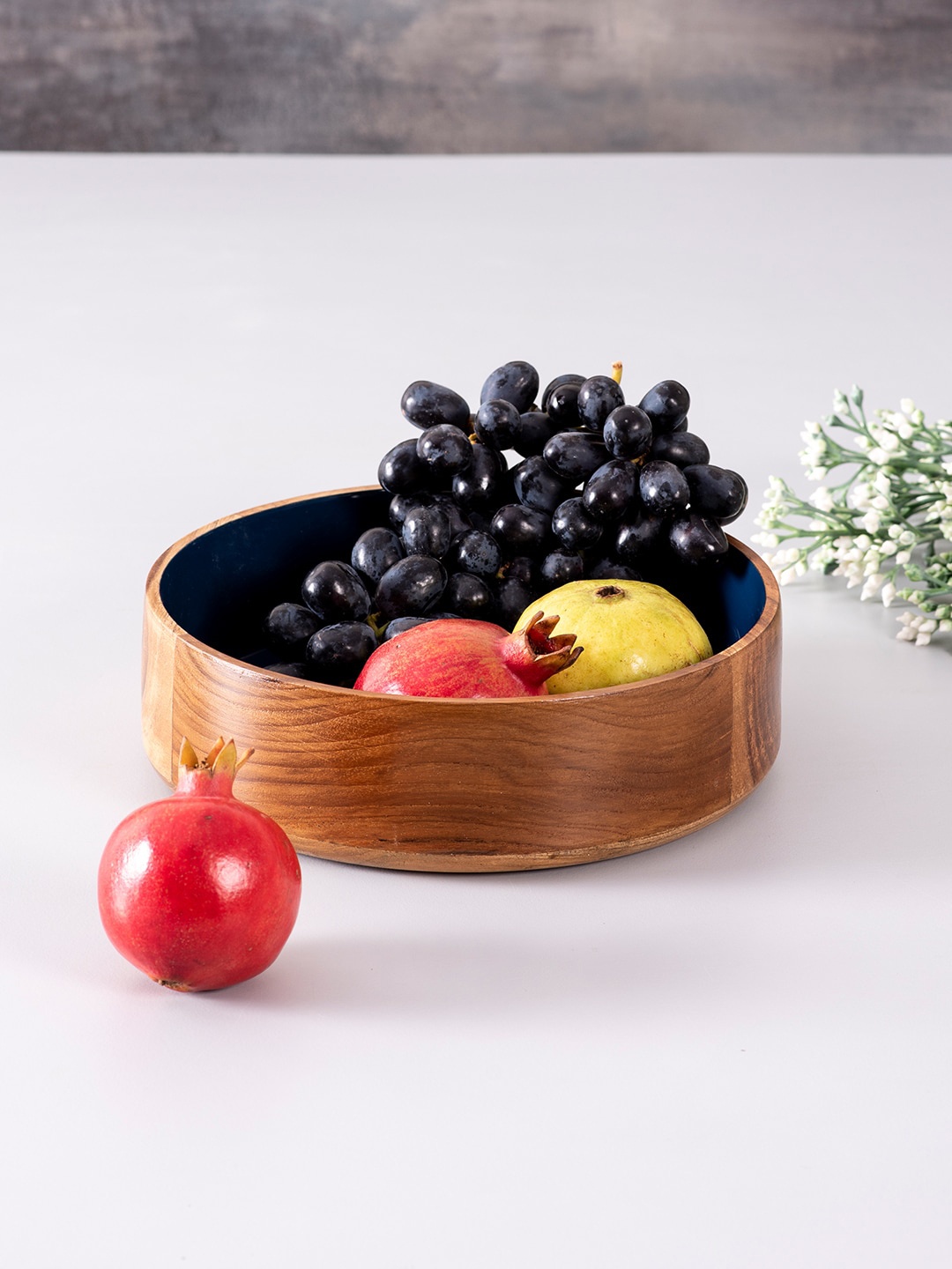 

nestroots Set of 2 Blue & Brown Serving Bowls