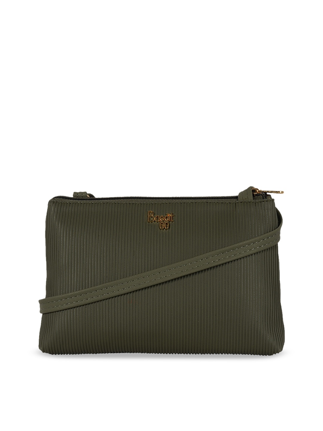 

Baggit Olive Green Structured Sling Bag