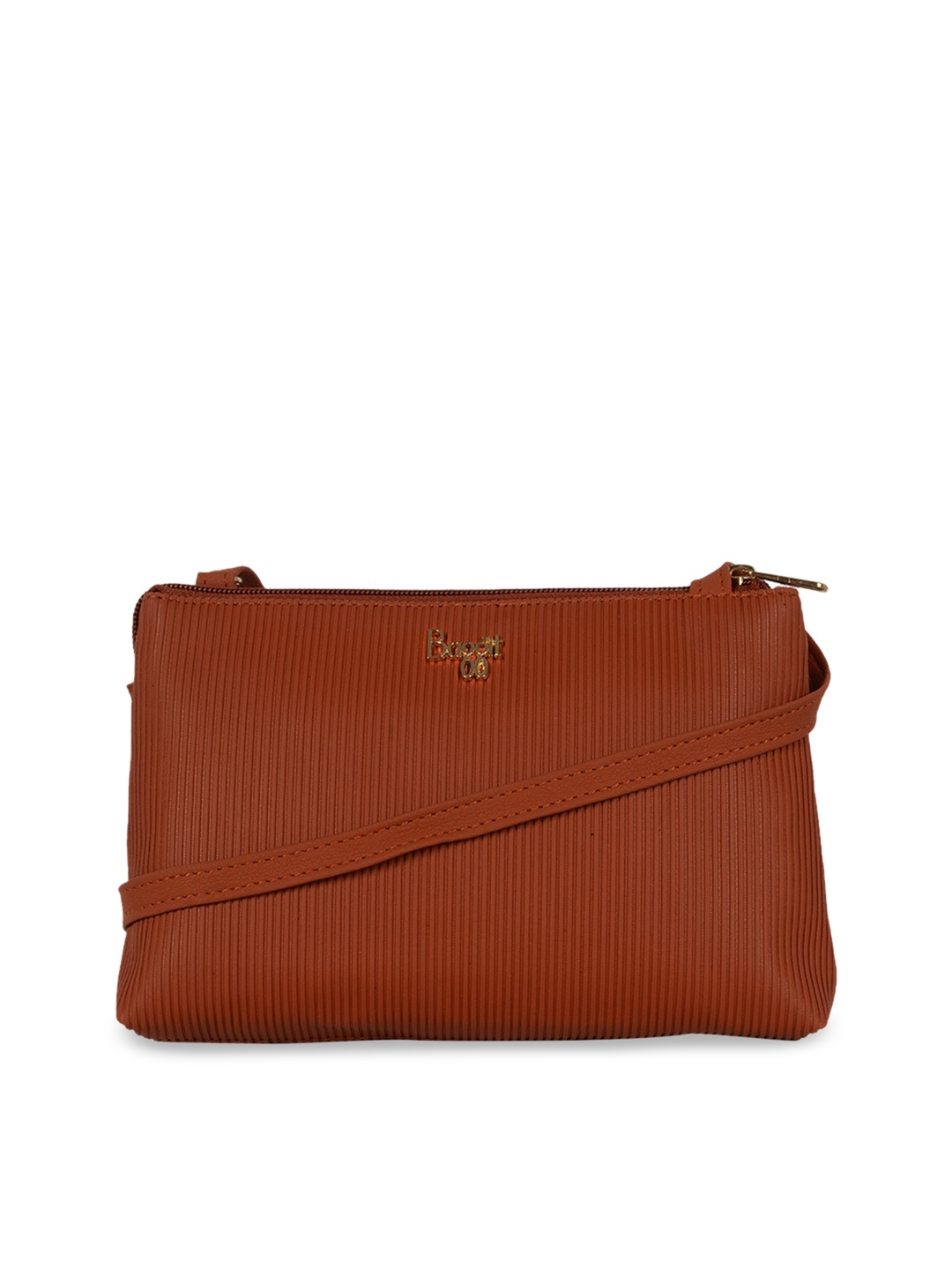 

Baggit Tan Structured Sling Bag with Tasselled