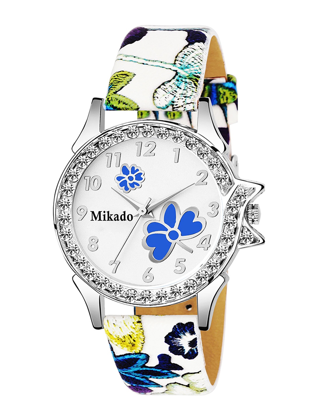 

Mikado Women Multicoloured Brass Printed Dial & Multicoloured Leather Straps Analogue Watch AV 5759, Blue