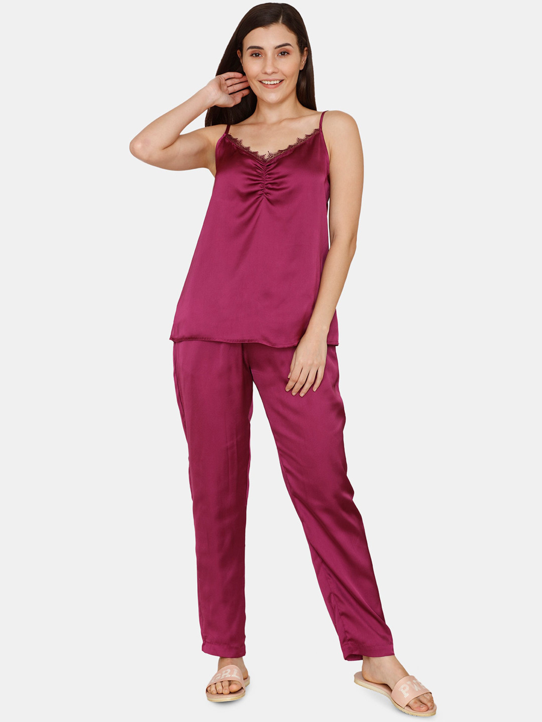 

Zivame Women Purple Night suit