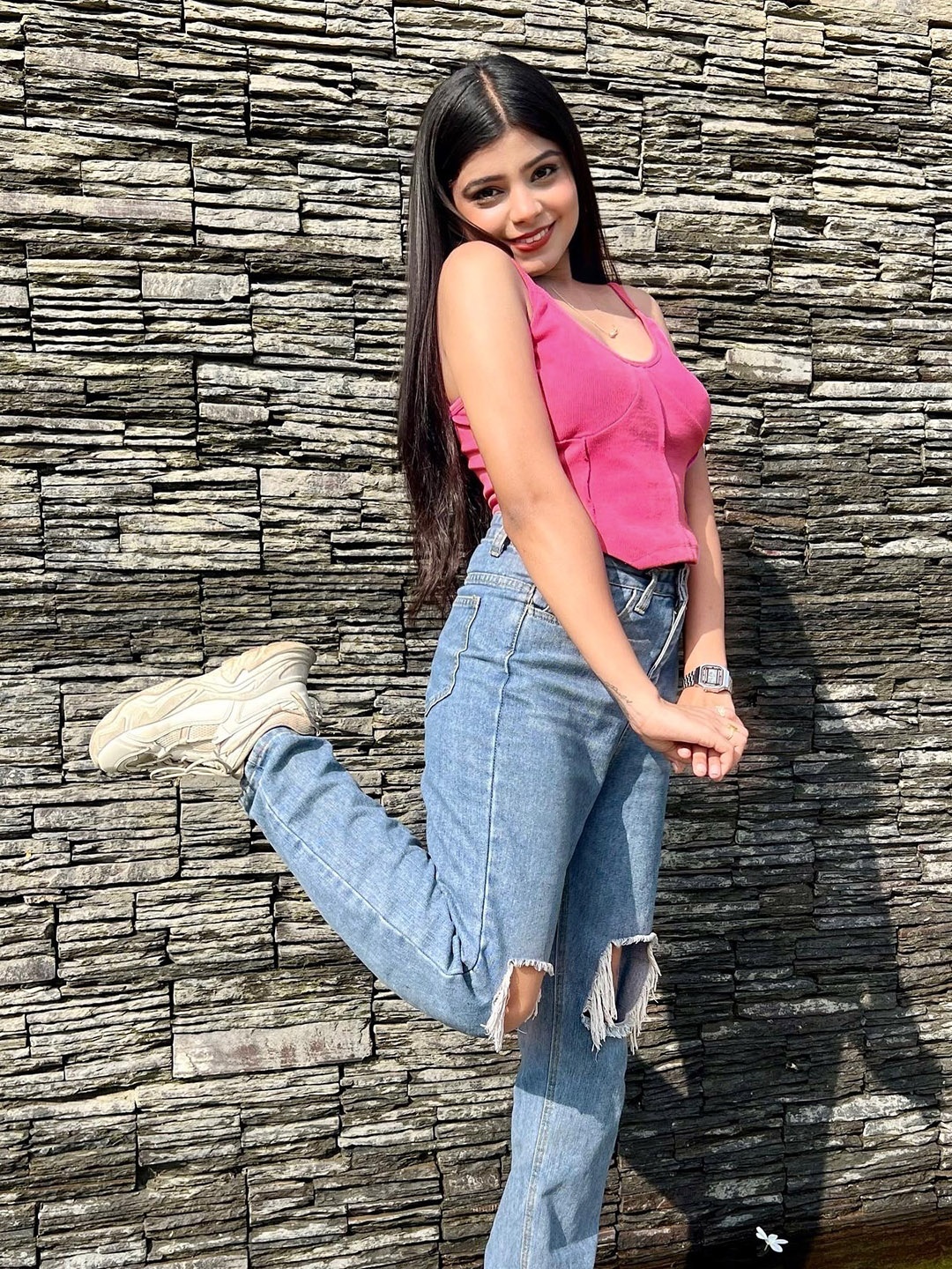 

STREET 9 Corset Crop Top, Pink