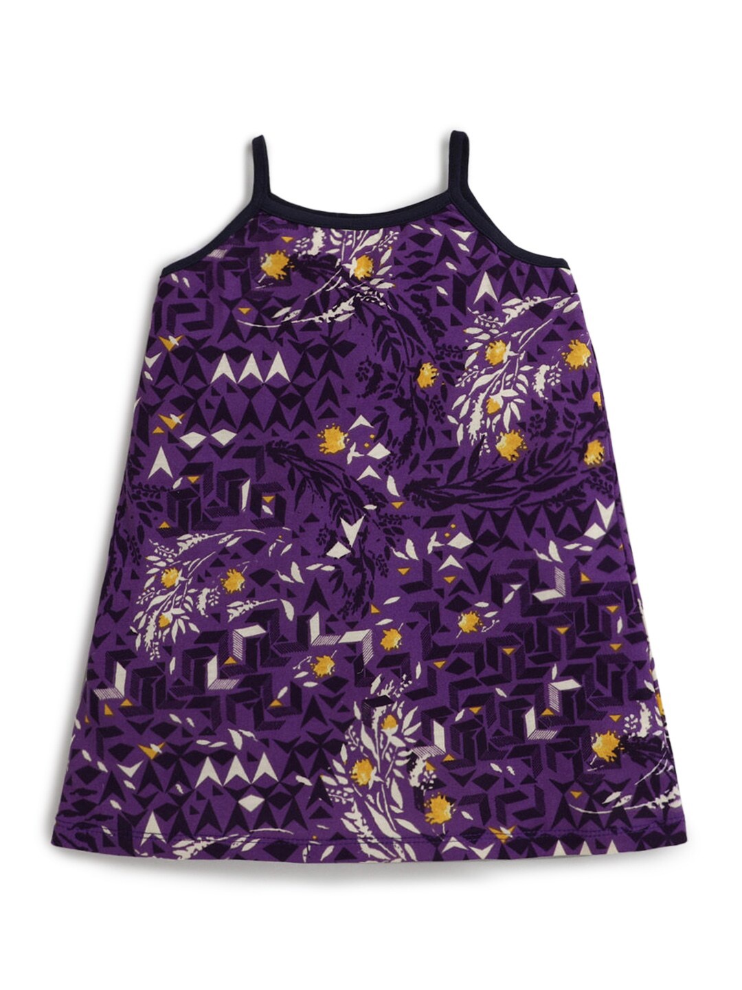 

Hopscotch Girls Purple Printed Nightdress