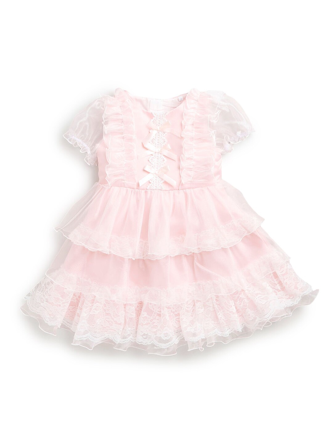 

Hopscotch Pink & White Layered Dress